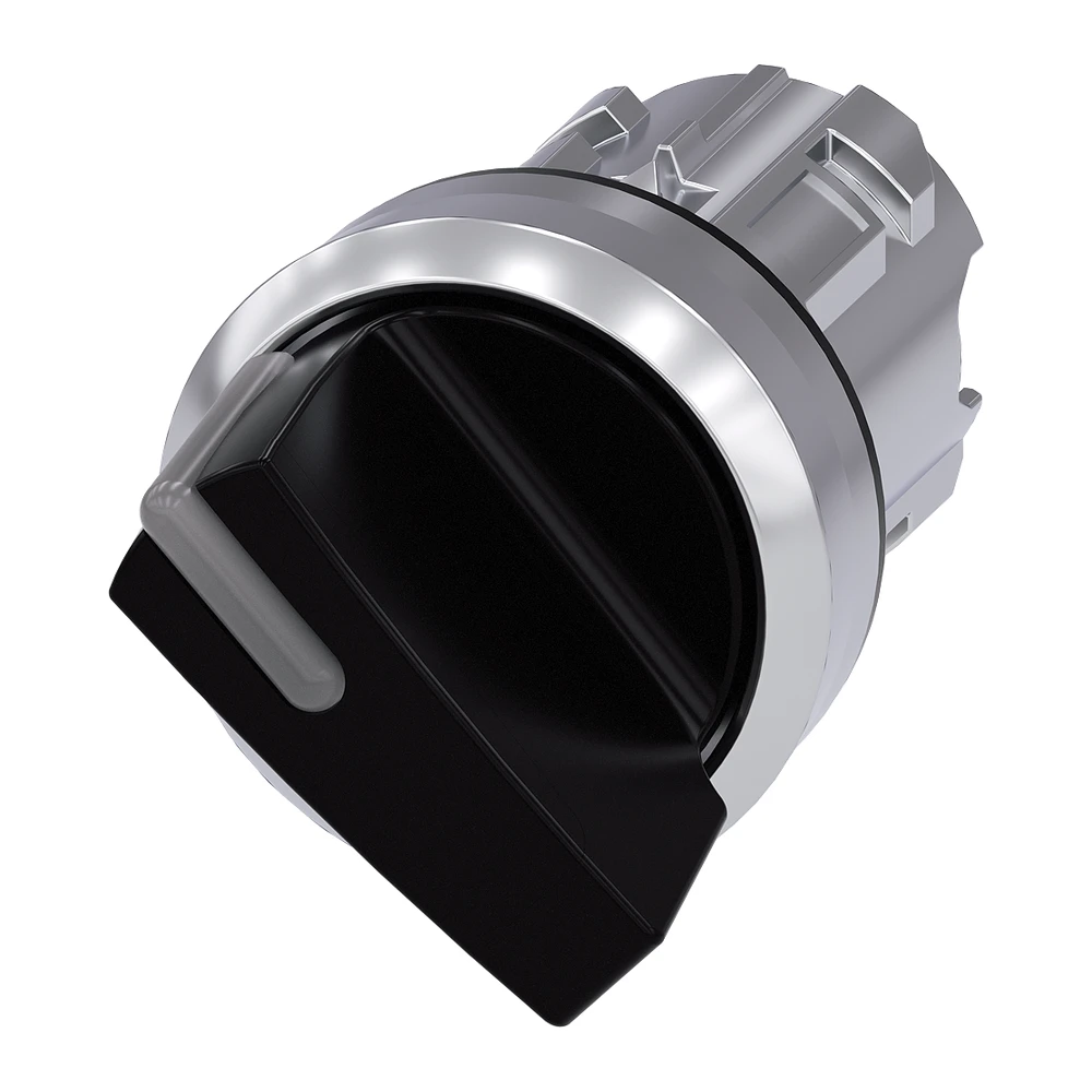 Siemens Illu Selector Switch 22mm Black Metal 2Position 3SU Siemens 3SU10522BC100AA0
