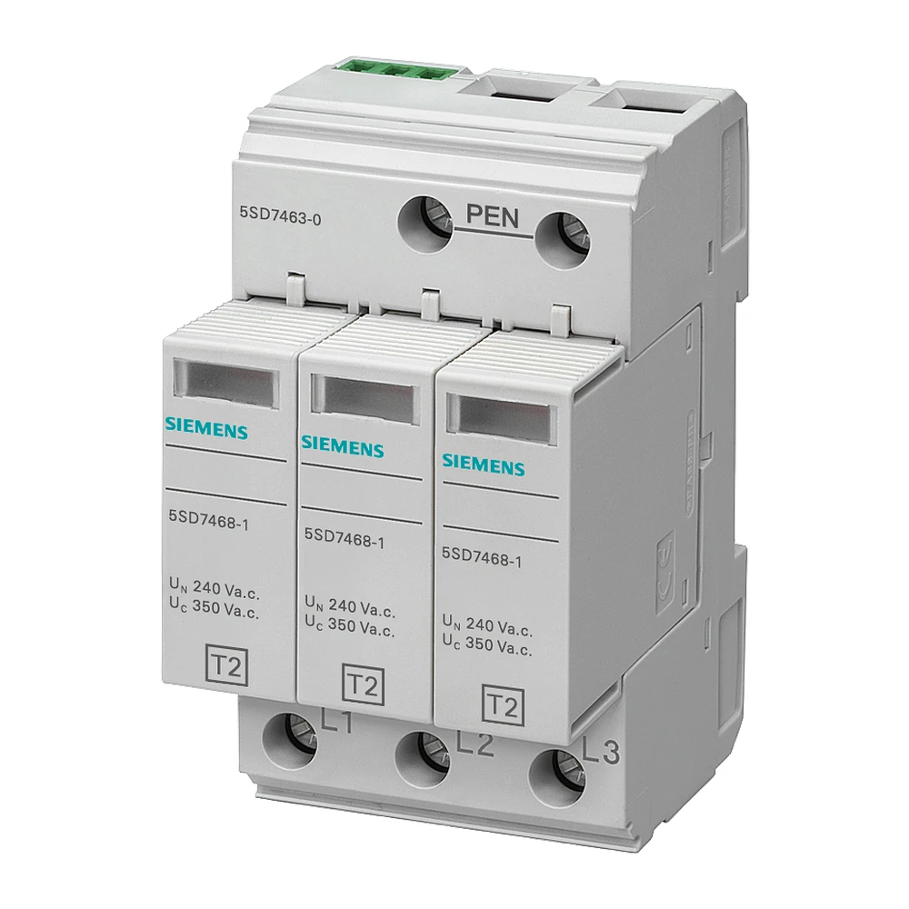 Siemens Surge Arrestor 3P Type2 3+0 Circuit 350V For TNC Systems 5SD74630