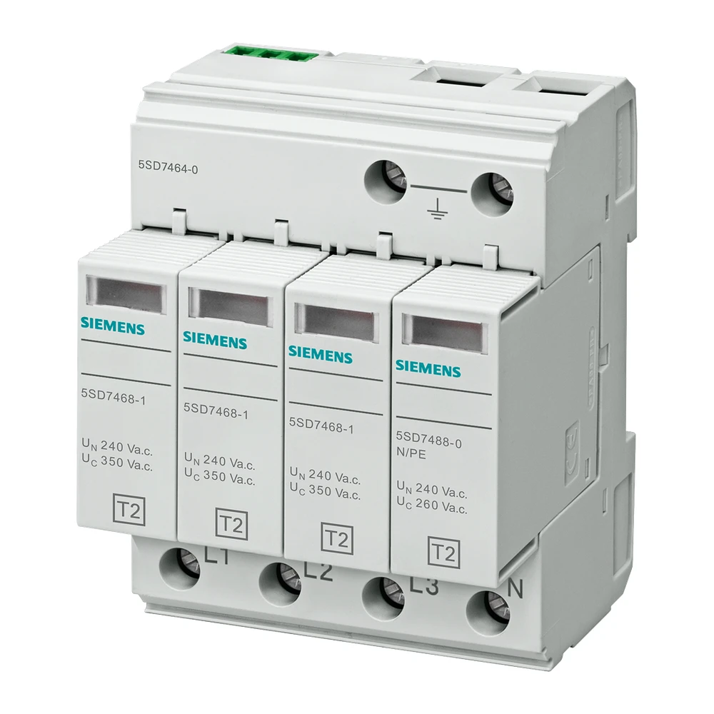 Siemens Surge Arrestor 4P Type2 3+1 Circuit For TNS & TT System 5SD74640
