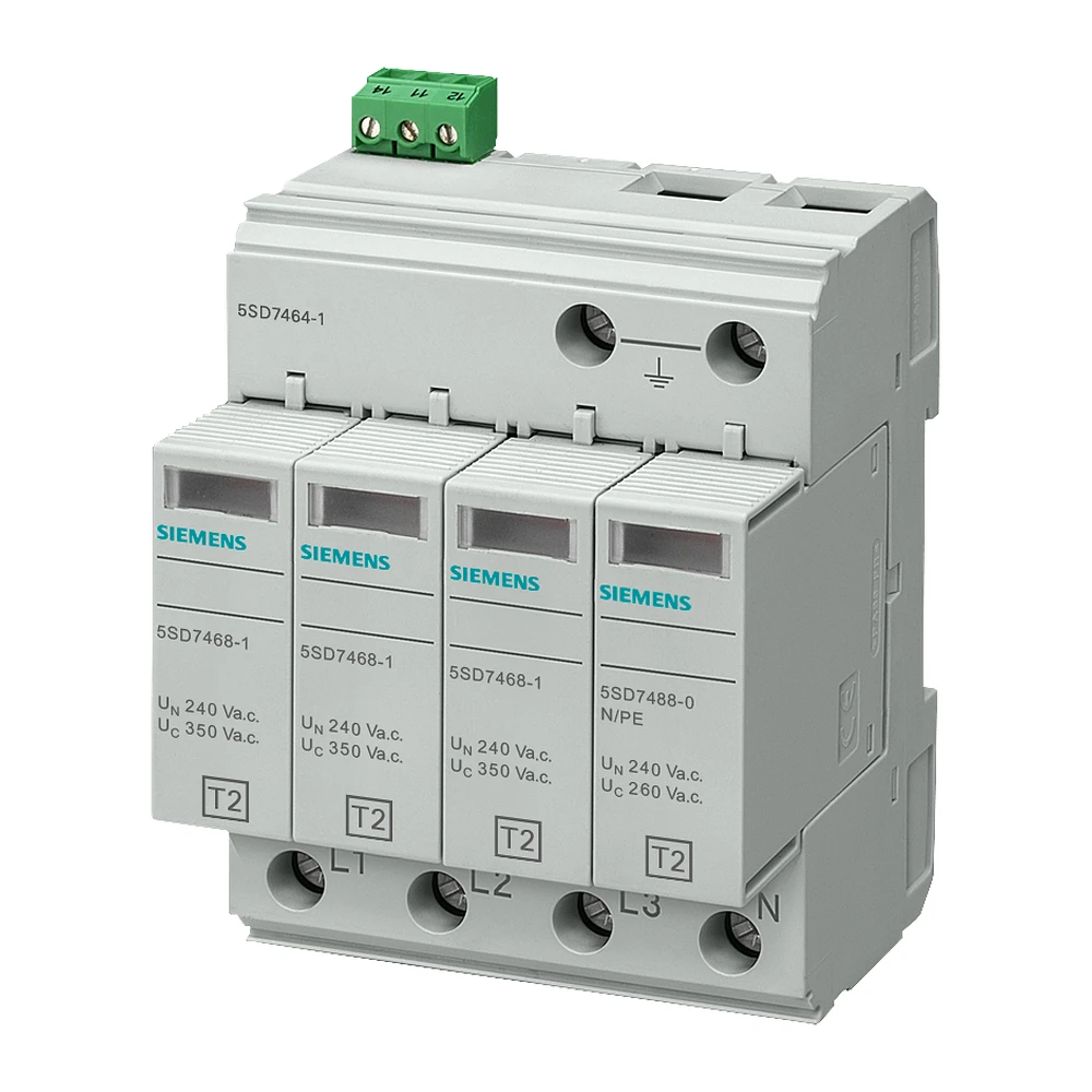 Siemens Surge Arrestor 4P Type2 3+1 Circuit For TNS & TT System 5SD74641