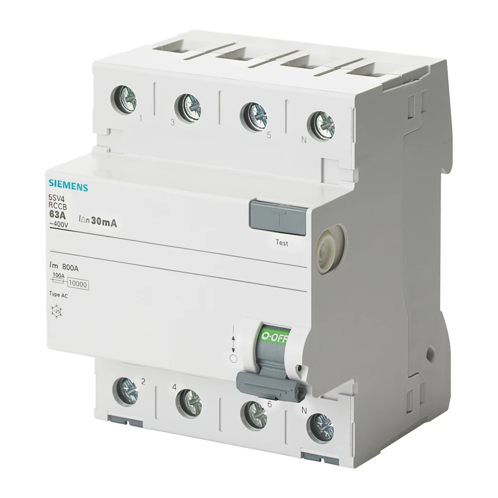 Siemens Betagard 5SV4 RCCB 25 A 4 Pole 100 mA Type AC 5SV44420RC