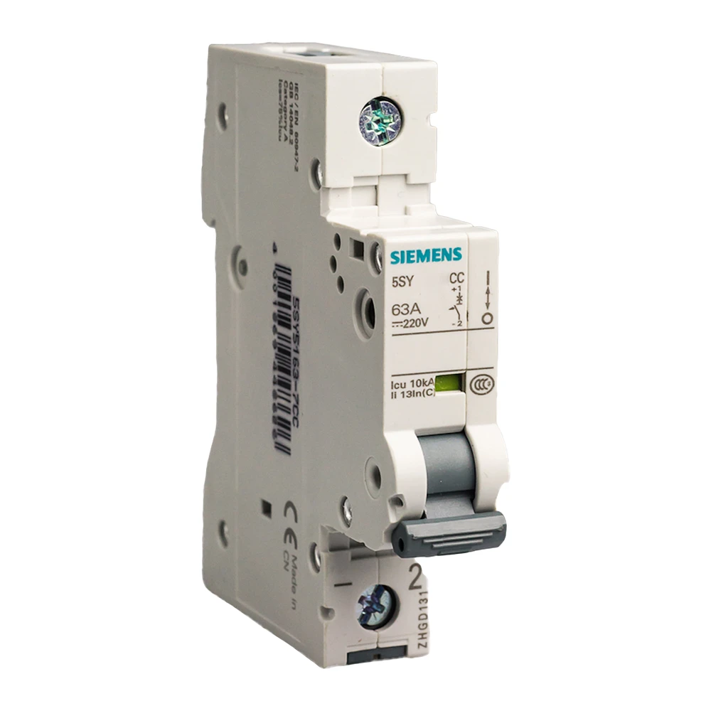 Siemens Betagard 5SY MCB 63 A 1 Pole 15 kA D-Curve MCB 5SY71638CC