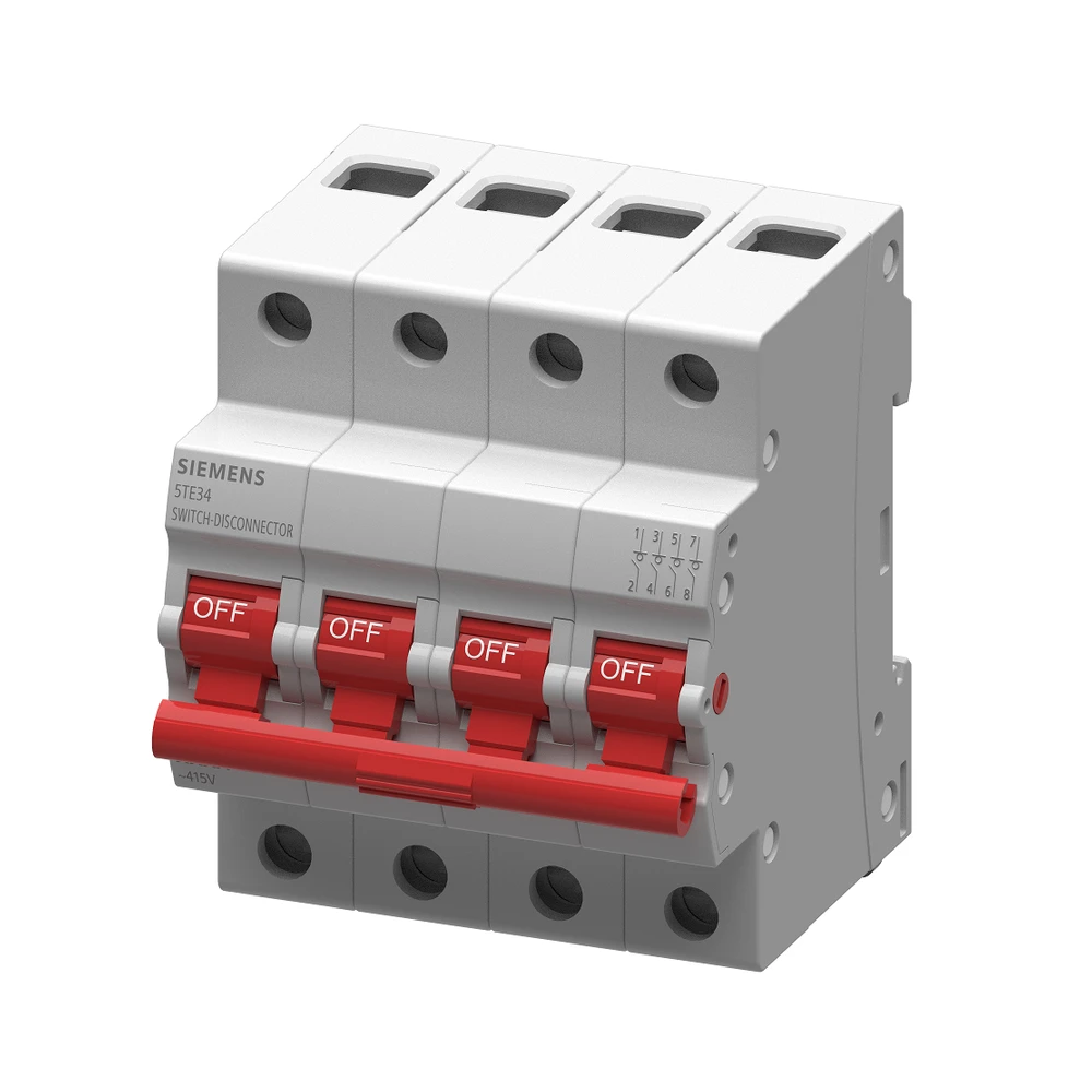Siemens Sinova 5TE3 MCB Isolator 63 A, 4 Pole