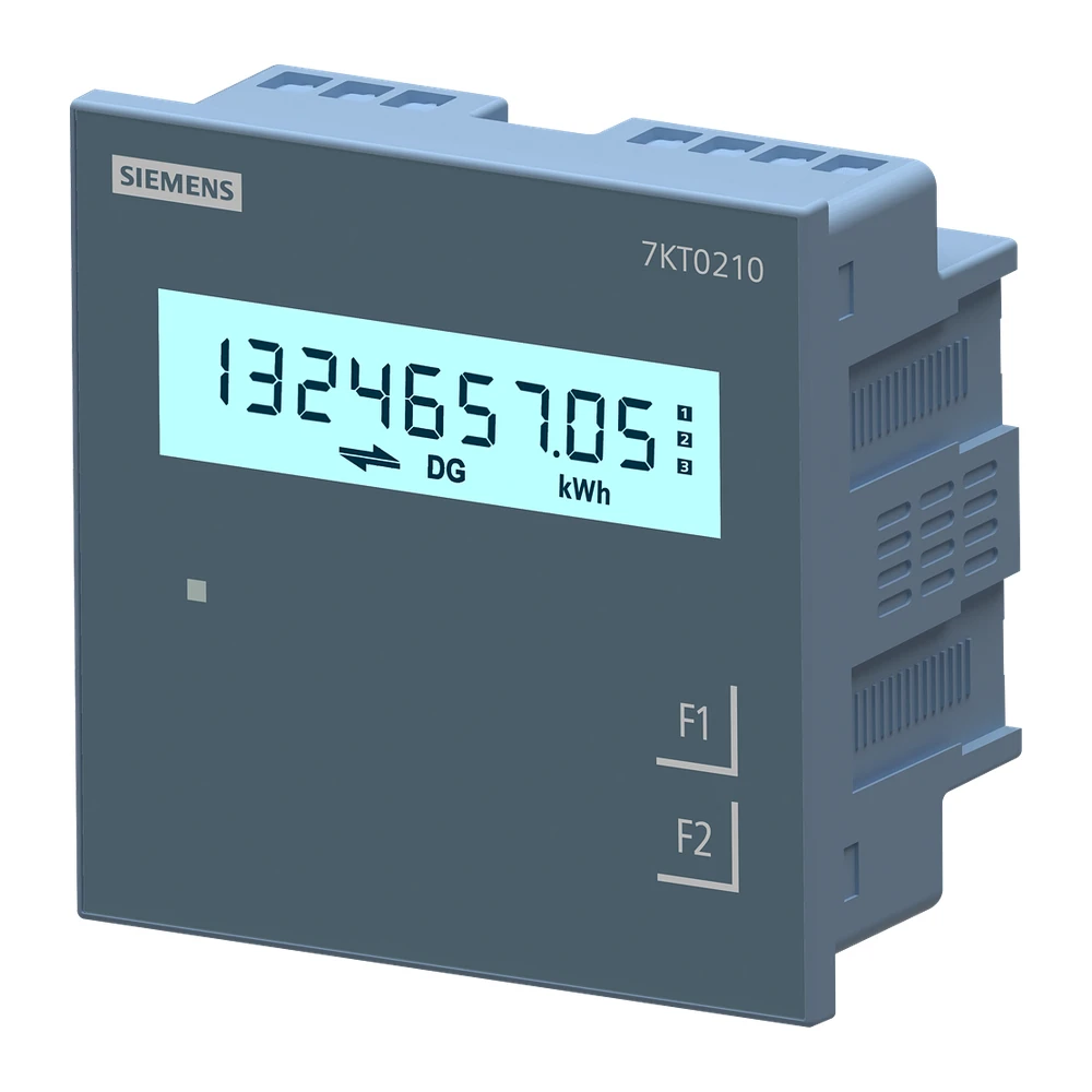 Siemens 7KT Power Monitoring Device for Energy (Dual Source) LCD Display Vaux: 95V to 240V AC x/1 or 5 A, Class 1 7KT0210