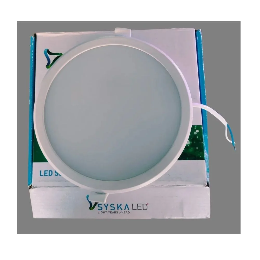 Syska RDL Series 8 W Warm White LED Round Slim Recessed Panel Light Recessed Mounted SSK-RDL-R-8W-3K