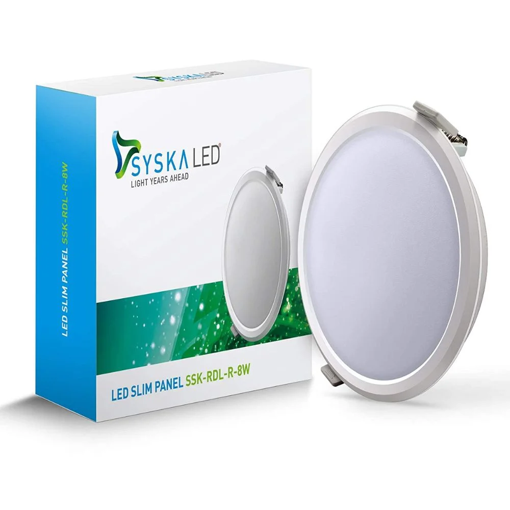 Syska RDL 8 W Cool White LED Round Series Slim Recessed Panel Light Recessed Mounted SSK-RDL-R-8W-6.5K
