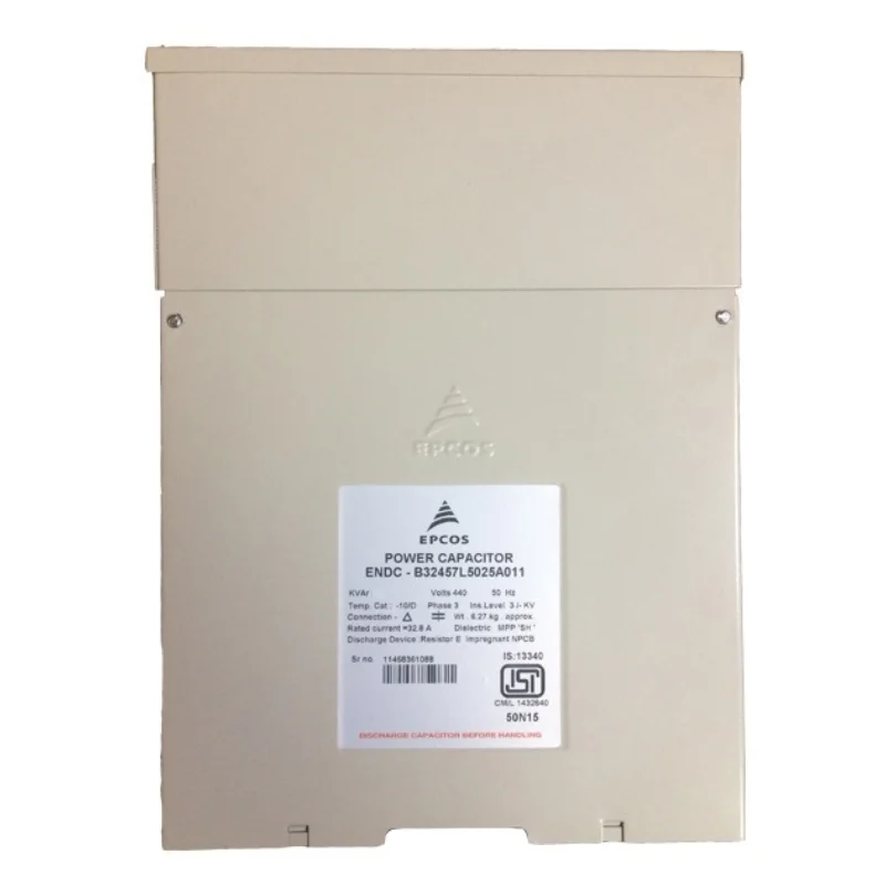 TDK EPCOS SquareCap 1 KVAr 440 V AC 3 Phase 50 Hz Normal Duty/ENDC Box Type Capacitor B32457P5001A 11