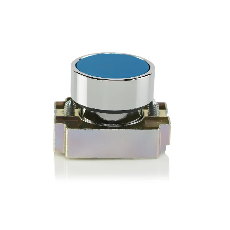 Teknic Metallic Series Momentary Push Button Actuator 22.5 mm Blue Flush Type 2AF6