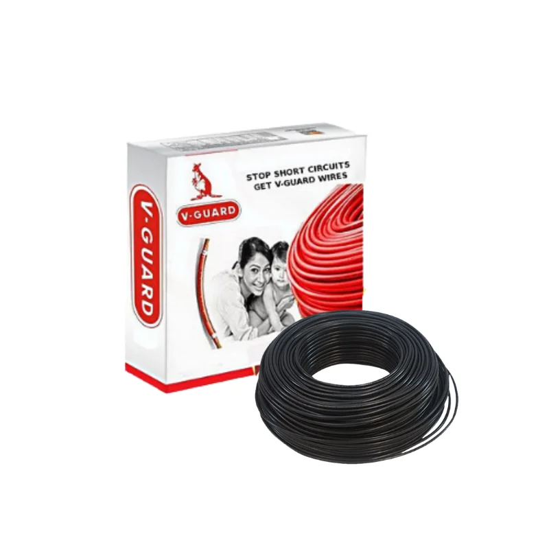 V-Guard 1 Sq.Mm Single Core Copper Flexible Cable Black PVC FR V-Guard1sqmm1CFRB