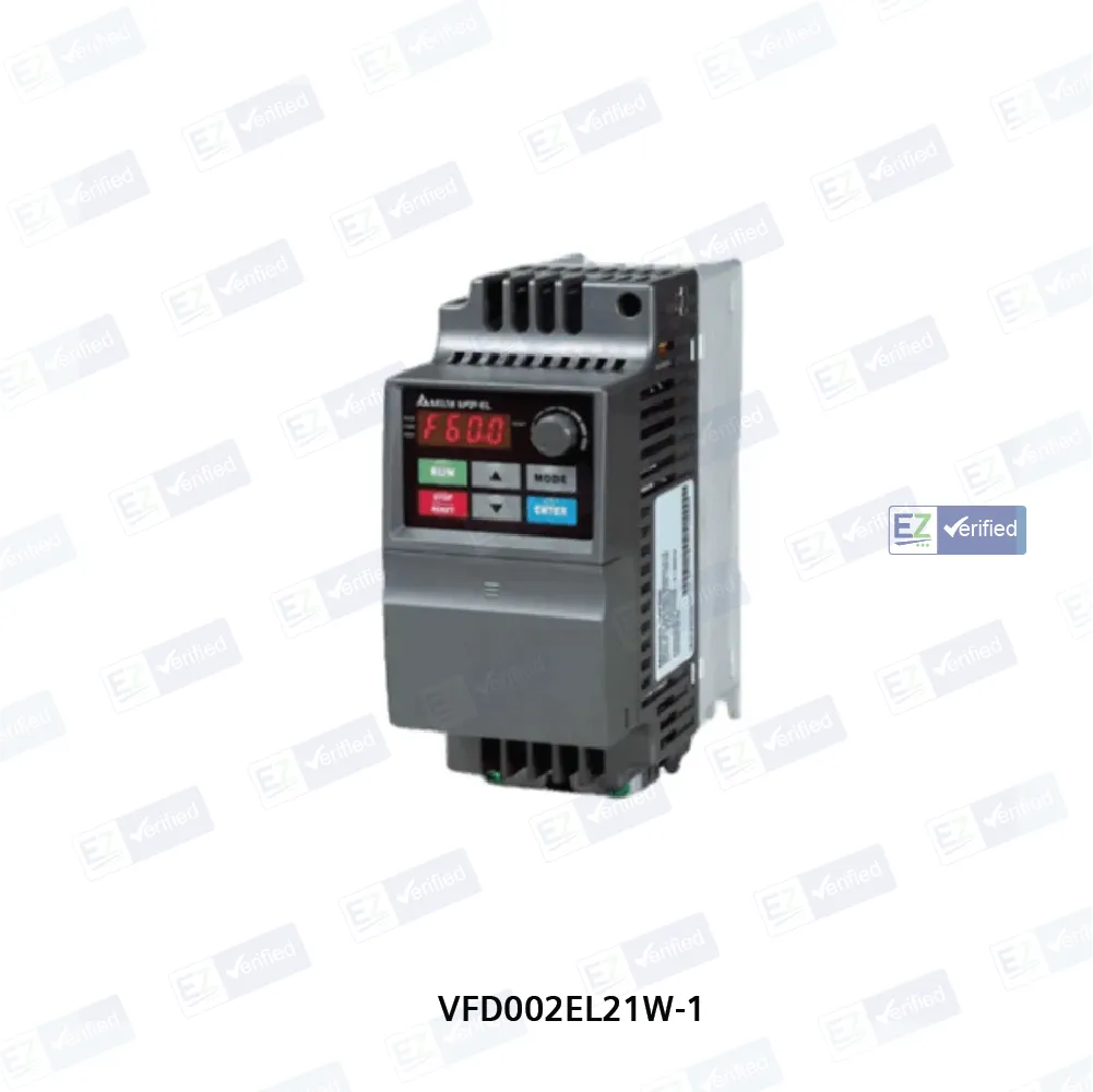 Delta EL-W Series VFD, 1 Phase, 230 V AC, 0.2 kW / 0.25 HP, Non Detachable Display Unit