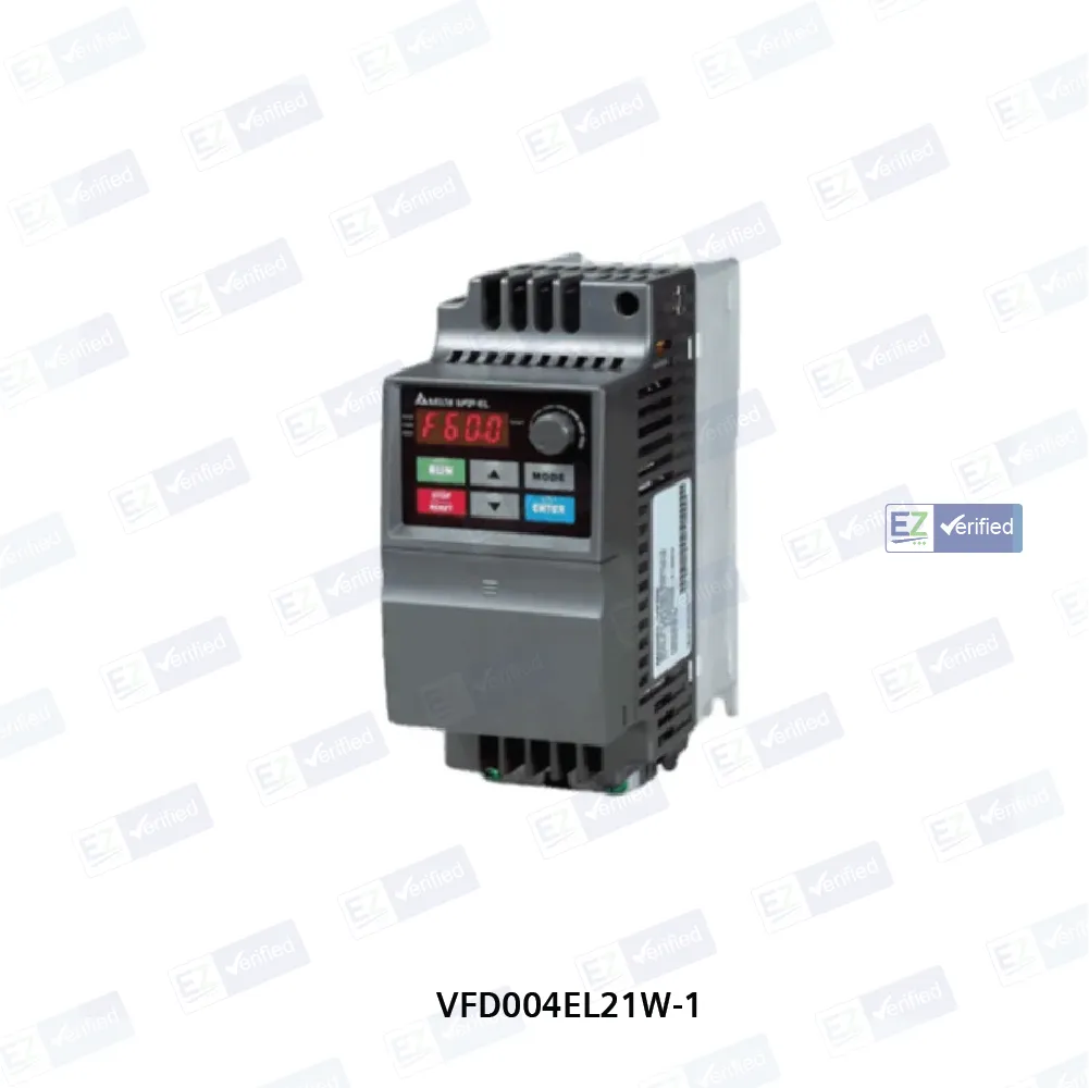 Delta EL-W Series VFD, 1 Phase, 230 V AC, 0.4 kW / 0.5 HP, Non Detachable Display Unit