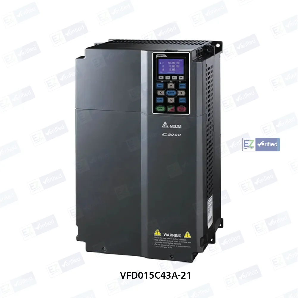 Delta C2000 Series VFD, 3 Phase, 460 V AC, 1.5 kW / 2 HP, Inbuilt PLC, Braking Chopper, LCD Display Unit