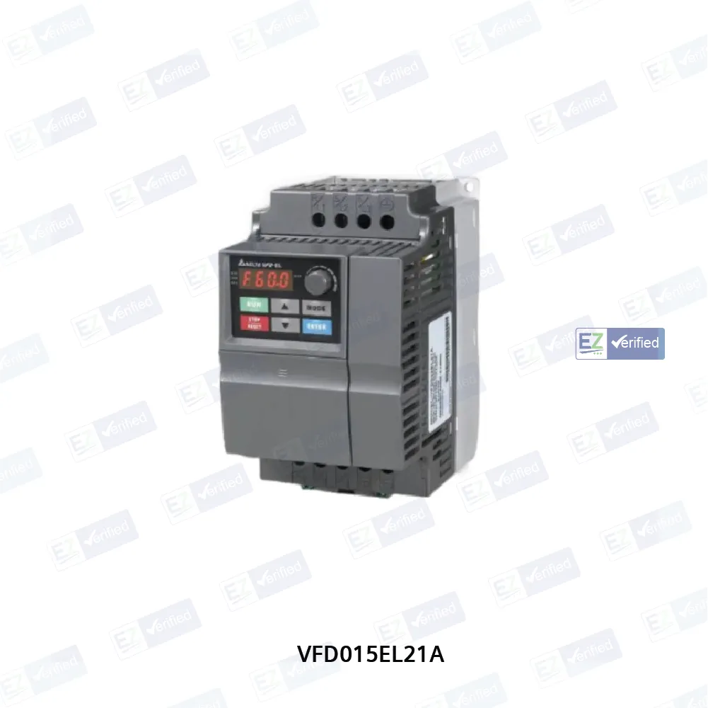 Delta EL Series VFD, 1 Phase, 230 V AC, 1.5 kW / 2 HP, Inbuilt EMC Filter, Non Detachable Display Unit