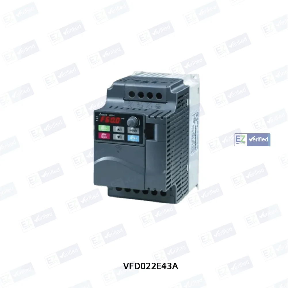 Delta E Series VFD, 3 Phase, 460 V AC, 2.2 kW / 3 HP, Inbuilt PLC & EMC Filter, Braking Chopper