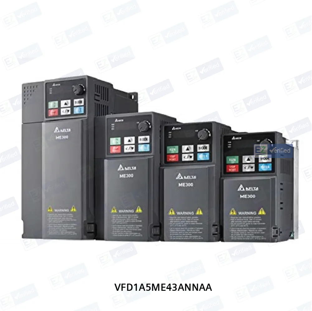 Delta ME Series VFD, 3 Phase, 460 V AC, 0.4 kW / 0.5 HP, Non Detachable Display Unit