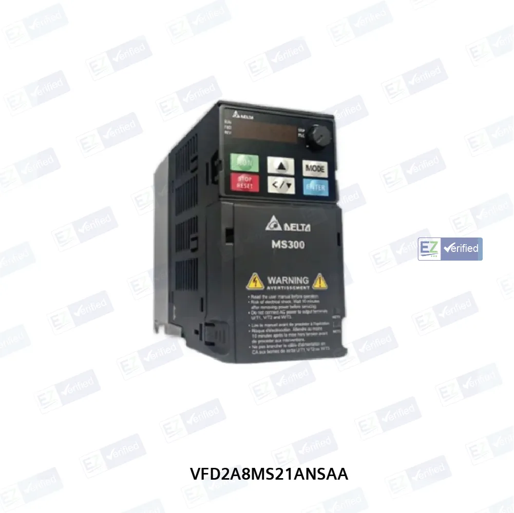 Delta MS 300 Series VFD, 1 Phase, 230 V AC, 0.4 kW / 0.5 HP, Detachable Display Unit