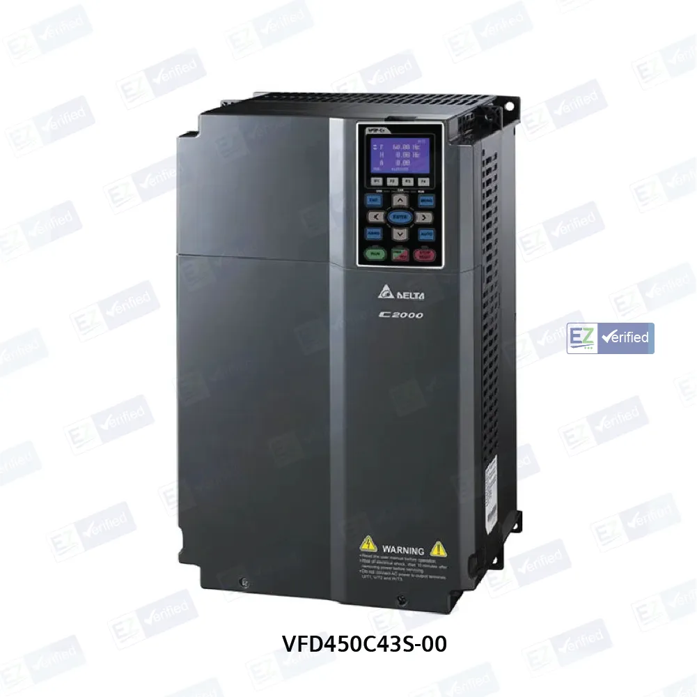 Delta C2000 Series VFD, 3 Phase, 460 V AC, 45 kW / 60 HP, DC Choke, Inbuilt PLC, LCD Display Unit