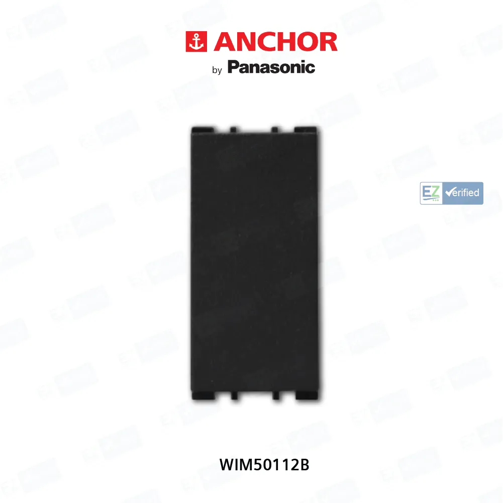 Anchor Vision WIM50112B Black Switch 16 Amp 1 Module 1 Way Black