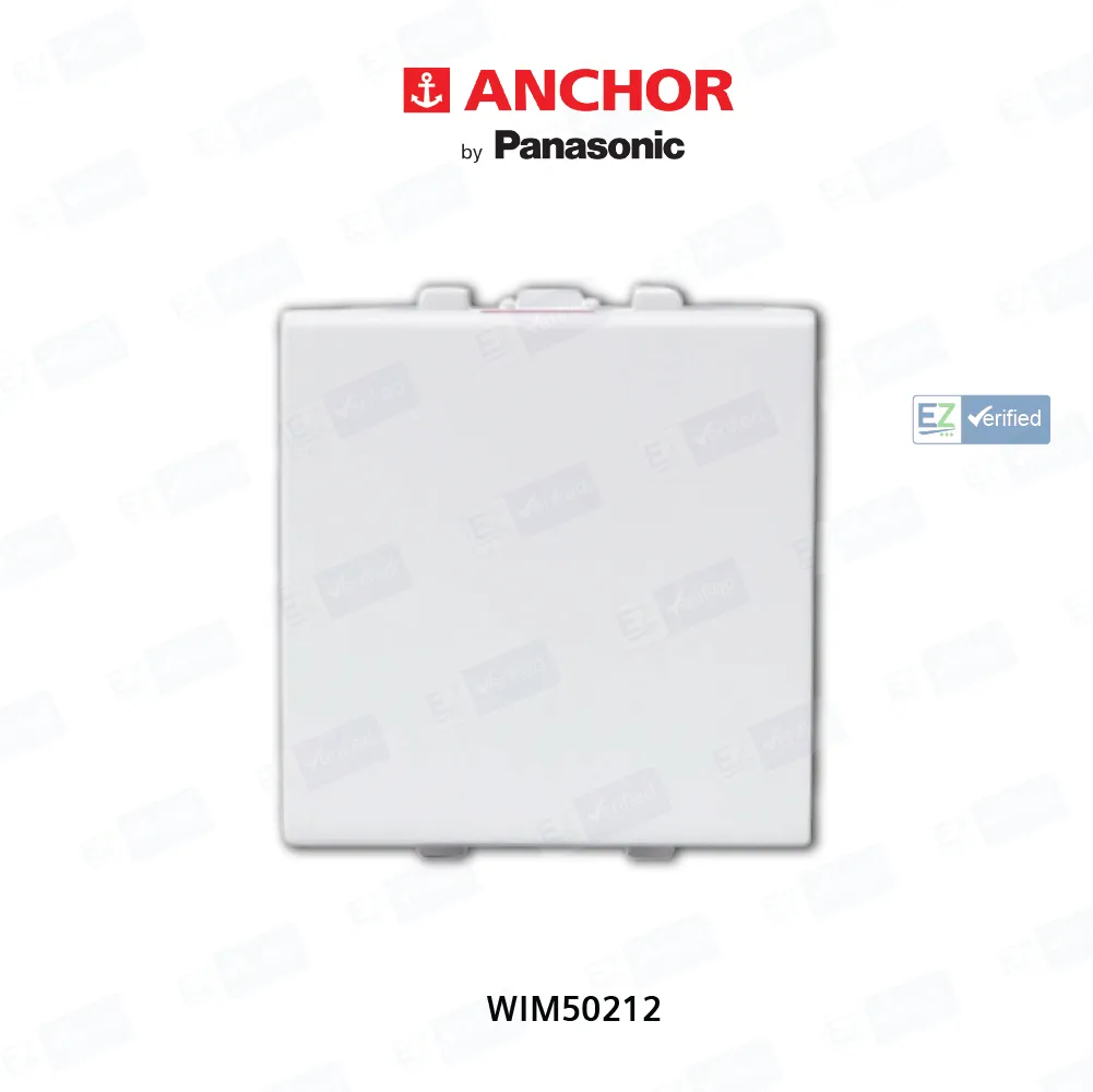 Anchor Vision WIM50212 Switch 16 Amp 2 Modules 1 Way White