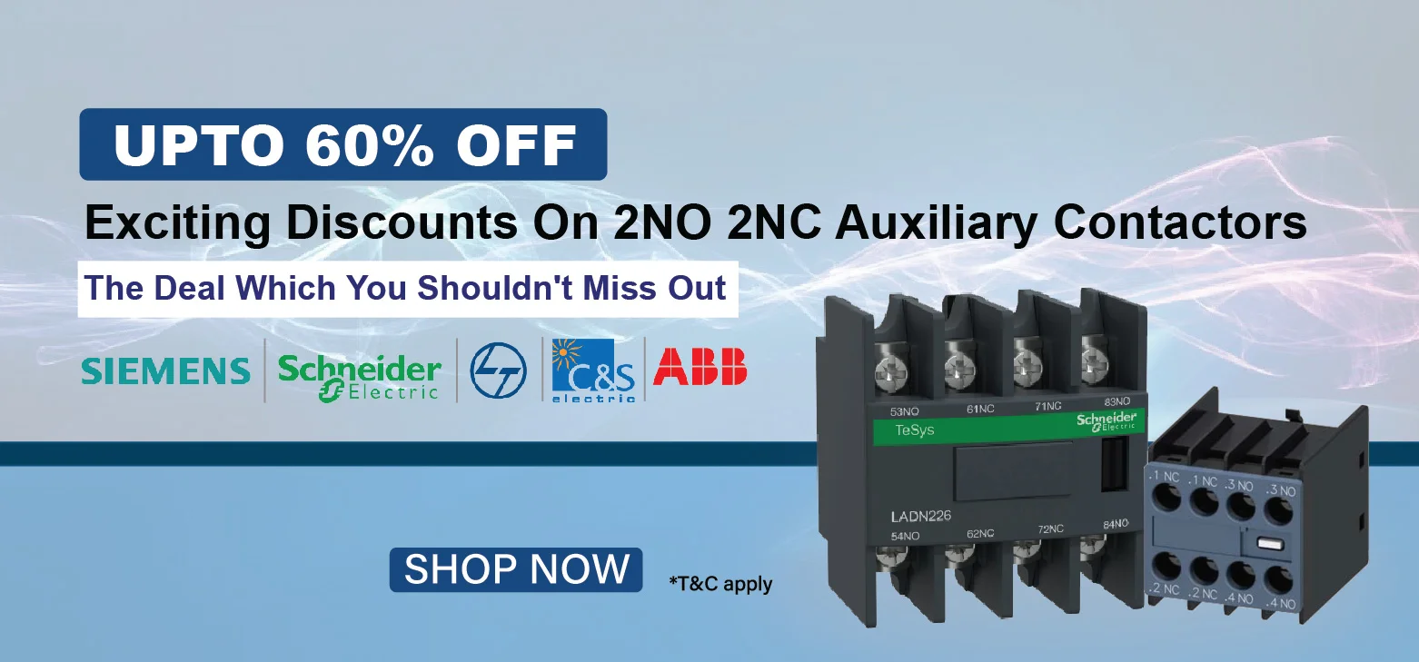Buy 2 NO + 2NC Auxiliary Contactor Online at Special Price |Eleczo.com